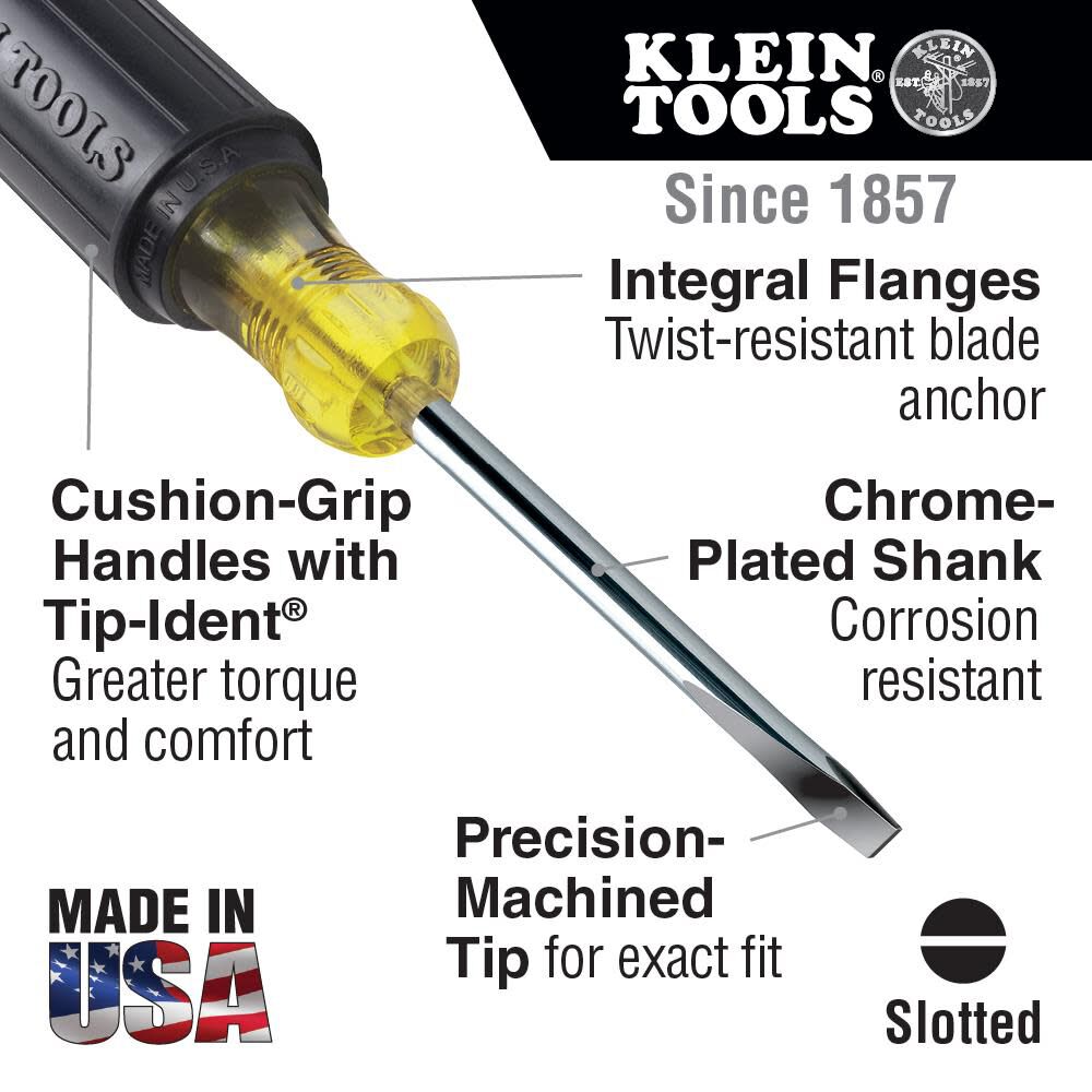 Klein Tools 3/32inch Cab Tip Mini Screwdriver 3inch, large image number 2