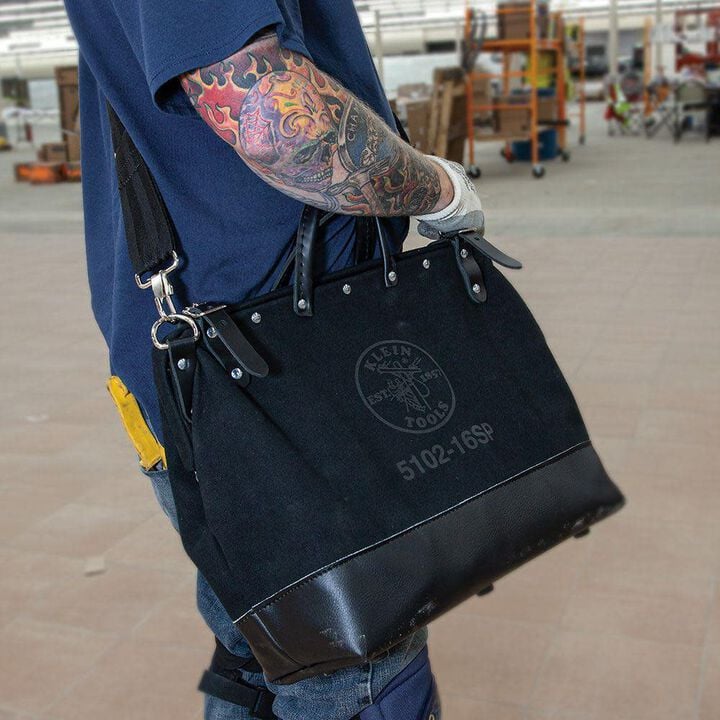 Klein Tools Deluxe Black Canvas Tool Bag 16-Inch, large image number 2