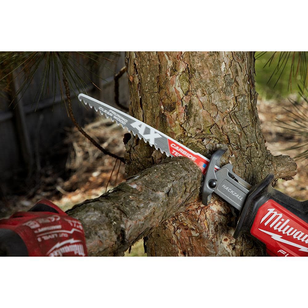 Milwaukee 9inch 3 TPI The AX with Carbide Teeth for Pruning & Clean Wood SAWZALL Blade 1PK, large image number 11