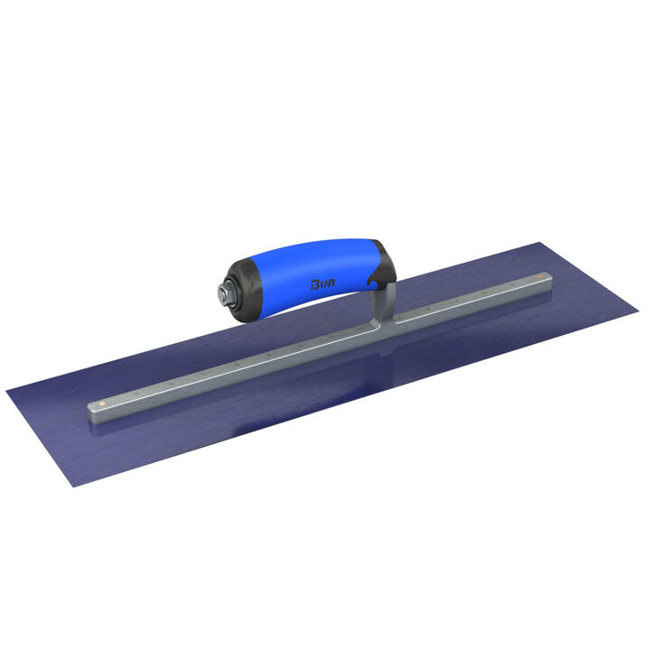 Bon Tool Finish Trowel Square Blue Steel 18 Inch x 5 Inch with Comfort Grip Handle, large image number 1
