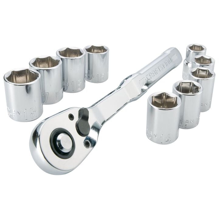 CRAFTSMAN 3/8-in Drive Metric Mechanics Tool Set, 10pc