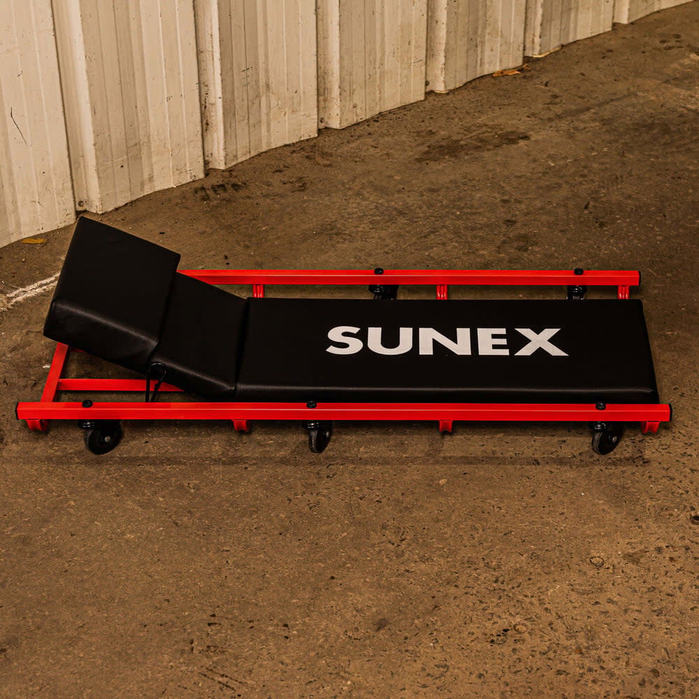 Sunex 6 Caster Creeper with Adjustable Headrest Black & Red, large image number 11