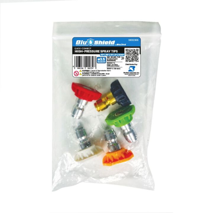 BluBird BluShield Brass 4000 PSI Quick Connect Spray Tip Kit, large image number 7