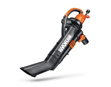 Worx 12-Amp 350-CFM 210-MPH Heavy-Duty Corded Electric Leaf Blower with Vacuum Kit
