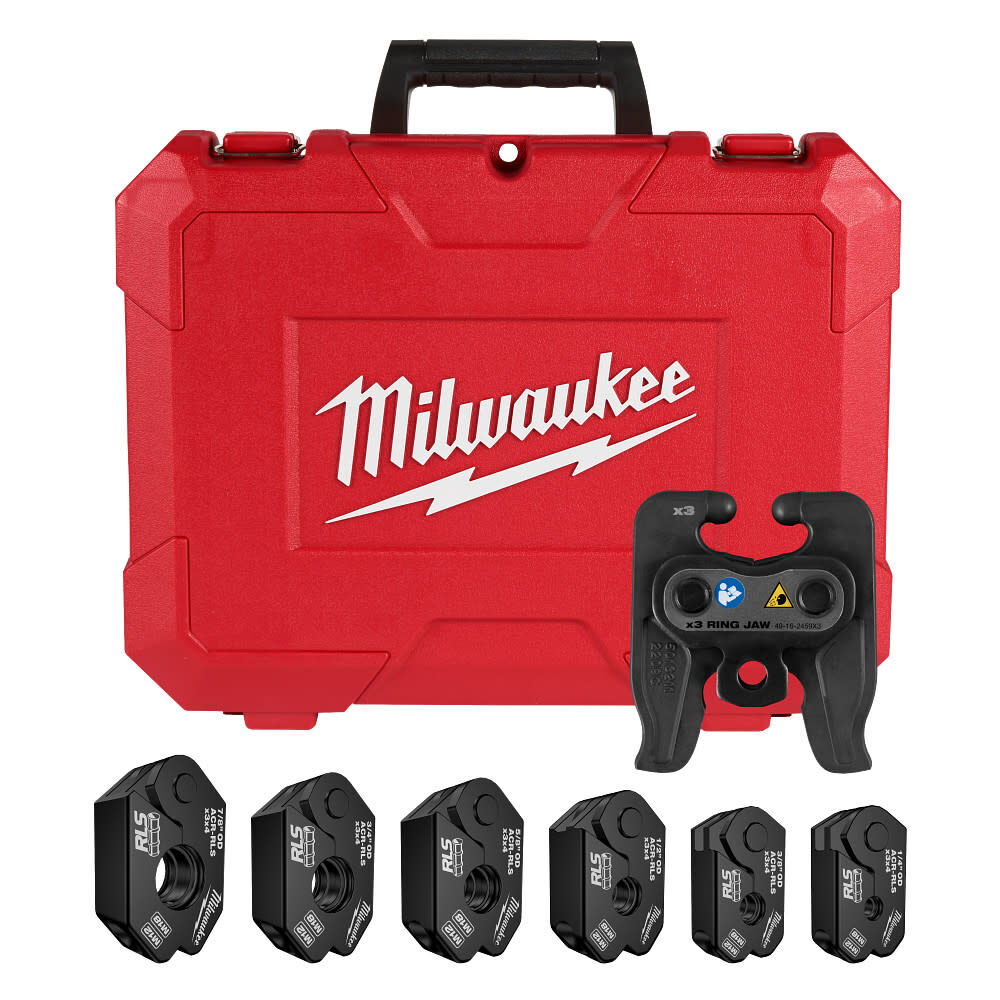 Milwaukee 1/4 Inch - 7/8 Inch RLS Pivoting Press Ring Kit for M12 FORCE LOGIC Press Tool, large image number 15