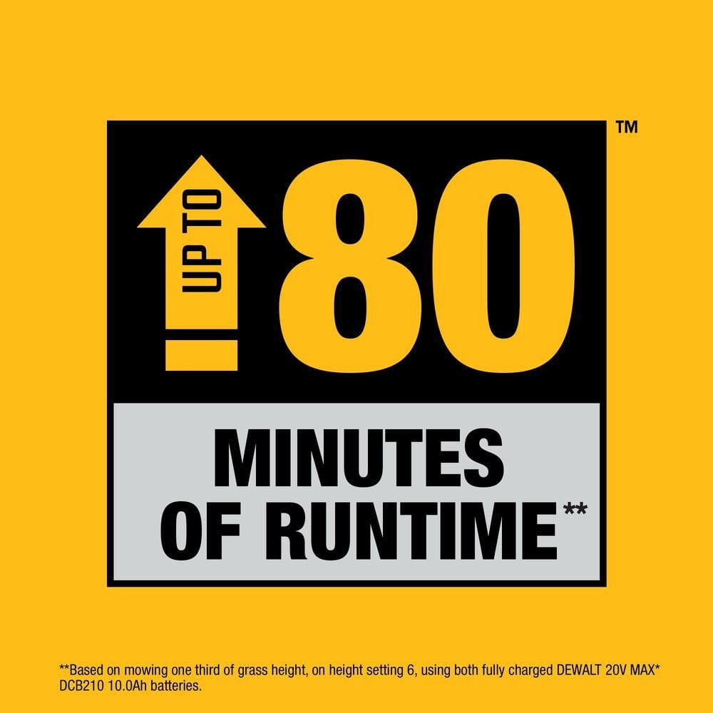 DEWALT 2 X 20V MAX XR Cordless RWD, Self-Propelled Lawn Mower Kit, large image number 5