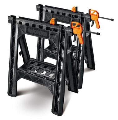 Worx 27-in ABS Plastic Clamping Saw Horses (1000-lb Weight Capacity), large image number 0
