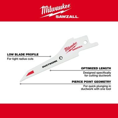 Milwaukee Ductwork SAWZALL Blade, large image number 4