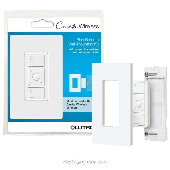 Lutron Pico 120V Gloss White Wireless Dimmer Switch & Receptacle