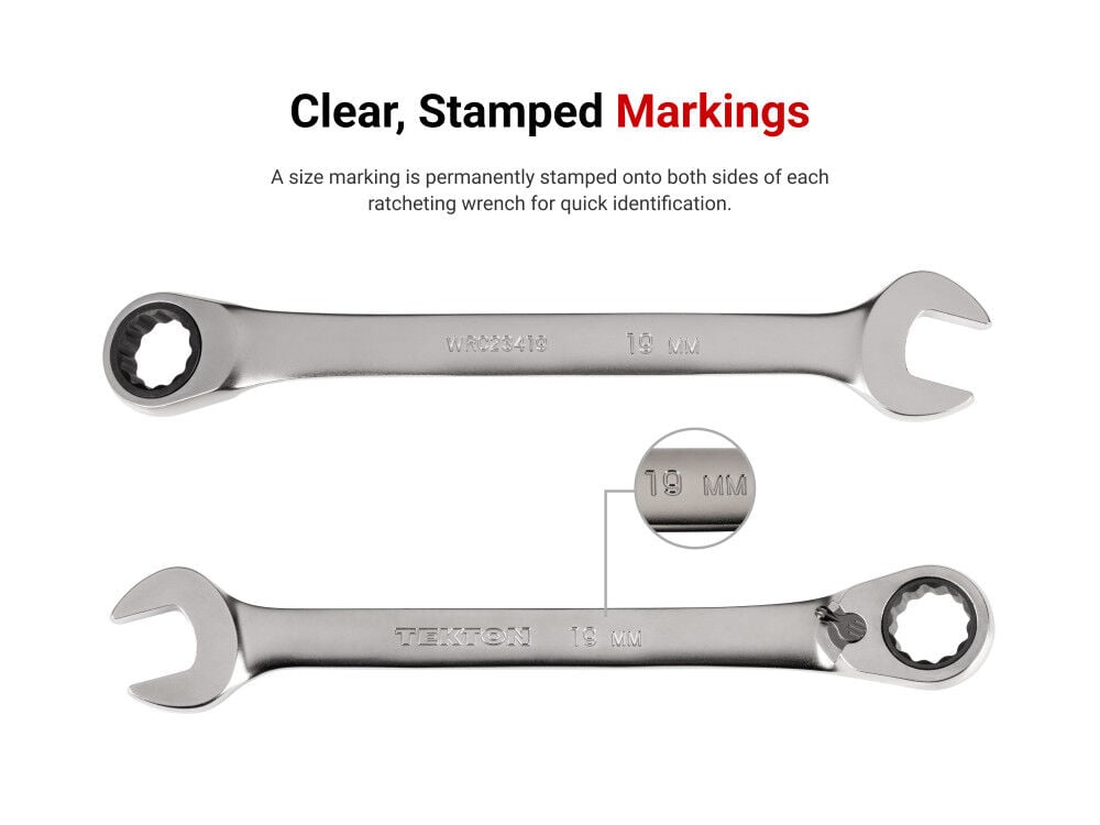 Tekton Reversible 12 Point RatchetIng CombInation Wrench Set 14 Piece, large image number 5
