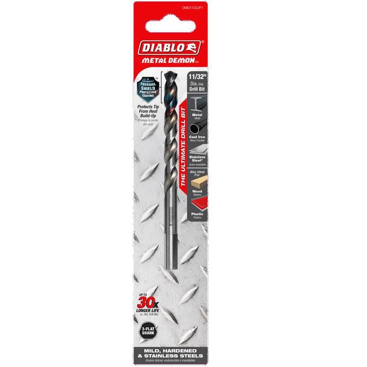 Diablo Tools 11/32 Inch Metal Demon Drill Bit for Mild, Hardened and Stainless, large image number 4
