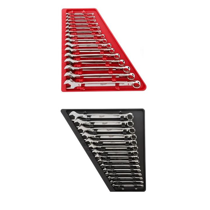 Milwaukee 15 Piece SAE and Metric Combination Wrench Set Bundle