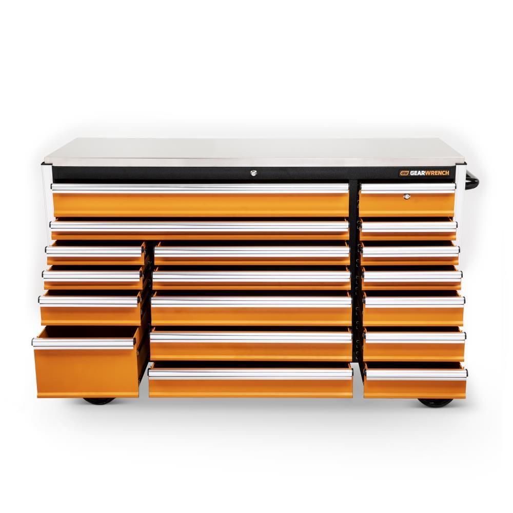 GEARWRENCH 72 in 18 Drawer Rolling Tool Cabinet with Stainless Steel Worktop, large image number 10