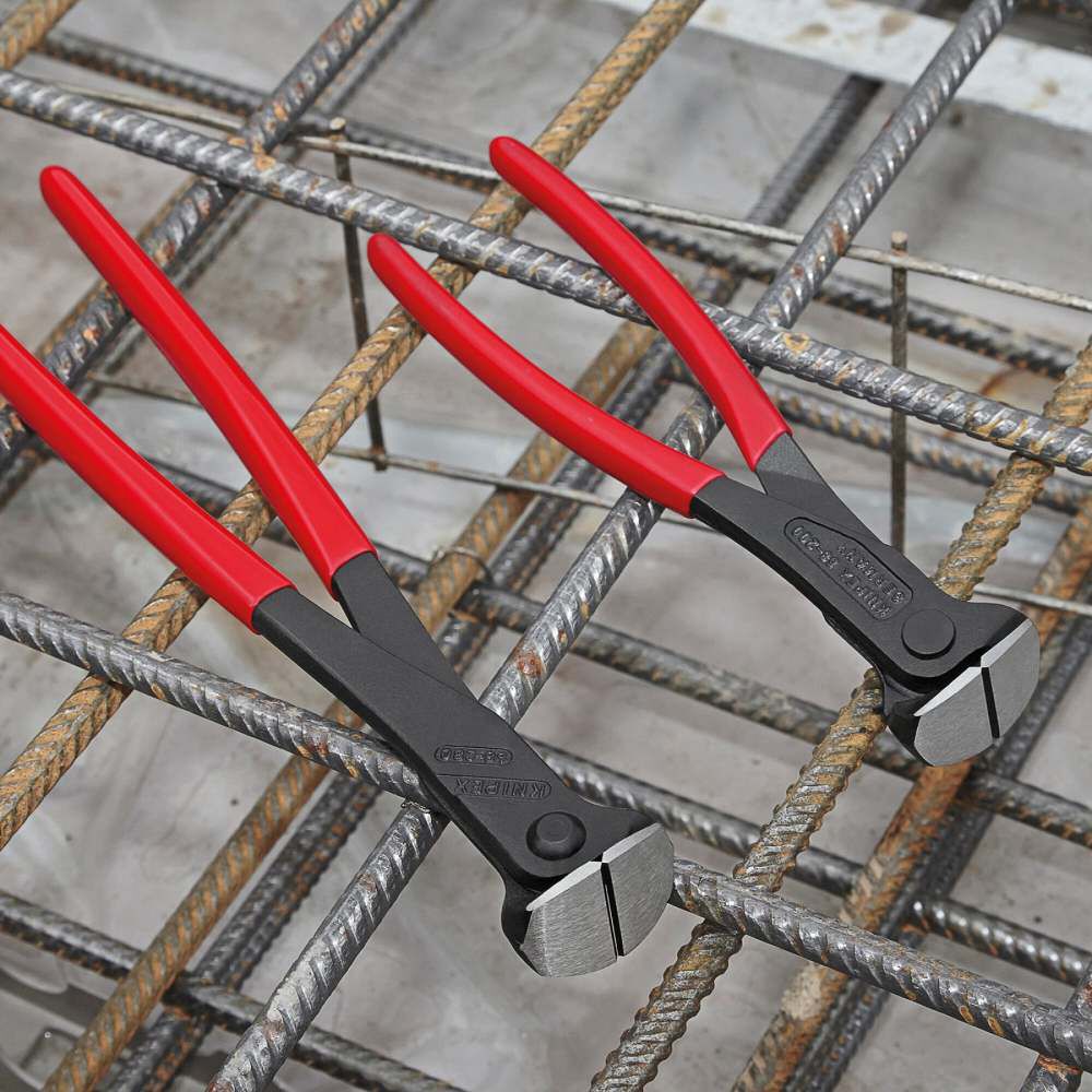Knipex 8 Inch Steel End Cutting Nippers with Plastic Handle, large image number 6