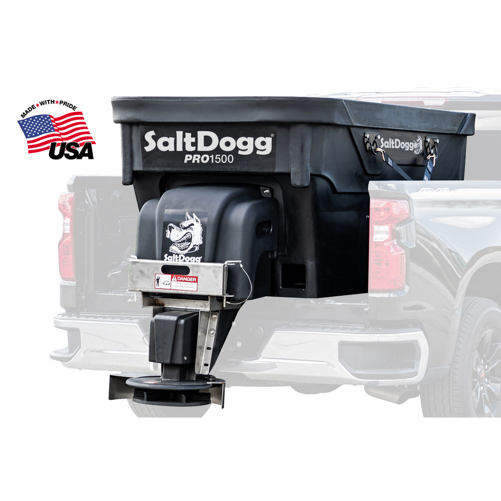 Buyers Products Company SaltDogg PRO1500 1.5 Cubic Yard Electric Poly Hopper Spreader with Auger, large image number 2
