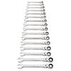 GEARWRENCH 16 Pc 90T 12 Point Flex Head Ratcheting Combination Metric Wrench Set, small image number 3