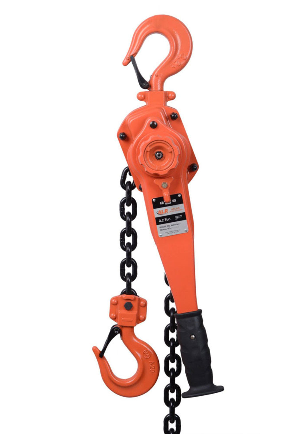 Atlas Lifting and Rigging ALH 3.2 Ton Lever Chain Hoist 5 Ft. Chain with Overload Protection, large image number 1