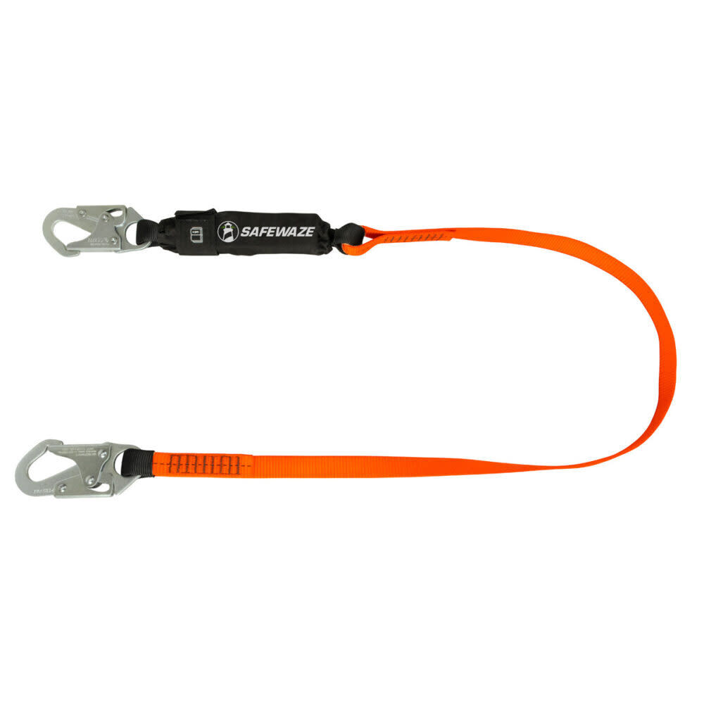 Safewaze V Line 6' Energy Absorbing Lanyard with Snap Hook, large image number 1