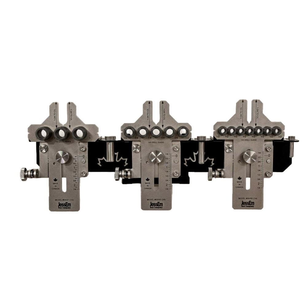 Jessem Stainless Steel Dowelling Jig Season Professional Kit Jessem Stainless Steel Dowelling Jig Season Professional Kit