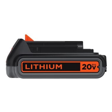 Black and Decker 20 volt MAX 2.0 Ah Lithium Battery Pack, large image number 1