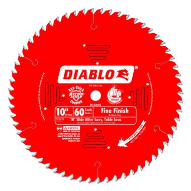 Diablo Tools 10 In. x 60 Tooth Fine Finish Slide Miter Saw Blade, large image number 0