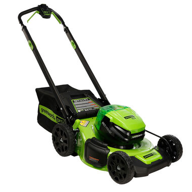 Greenworks 80V 21in Battery Powered Push Lawn Mower Kit with 4Ah Battery & Charger, large image number 1