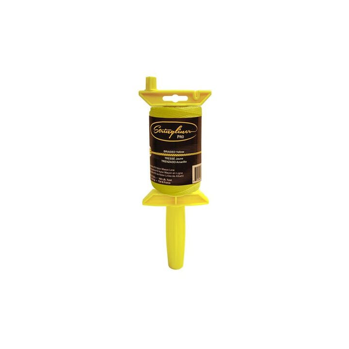 Stringliner #18 Braided 500 ft Yellow Polyethylene Mason Line Reel