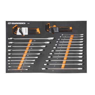 GEARWRENCH SAE/Metric Ratcheting Wrench and Hex Key Set 90T 44pc, large image number 0