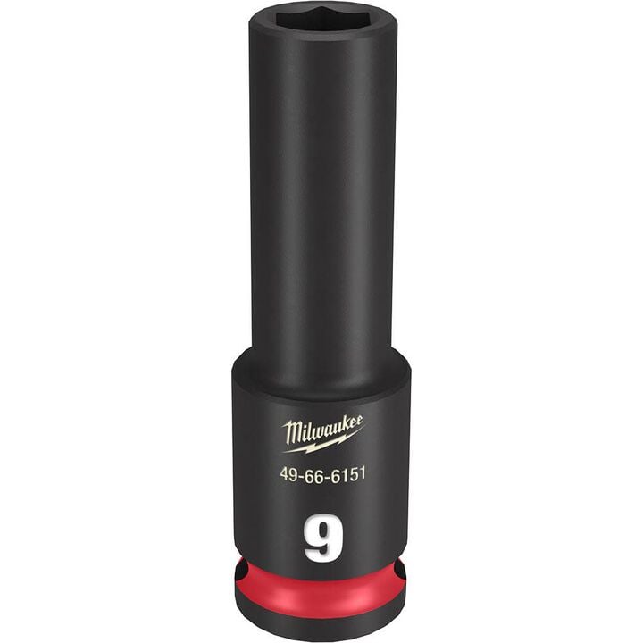 Milwaukee SHOCKWAVE Impact Duty Socket 3/8in Drive 9MM Deep 6 Point, large image number 0