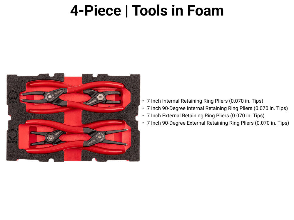 Tekton 7 Inch Internal, External Retaining Ring Pliers, 0.070 Inch Tips, large image number 2