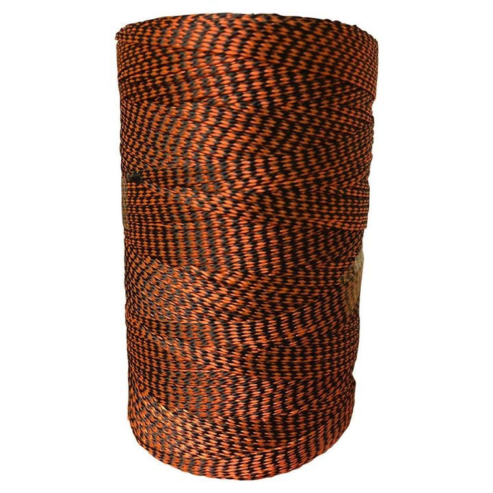 Erin Rope Nylon Seine Twine Braided Orange/Black #18 x 500', large image number 0
