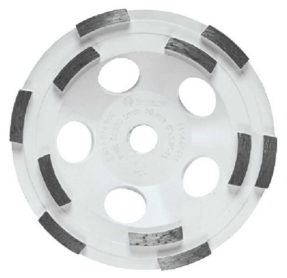 Bosch 5 x 5/8 Inch Steel Double Row Segmented Diamond Cup Wheel for Concrete – DCDR0502