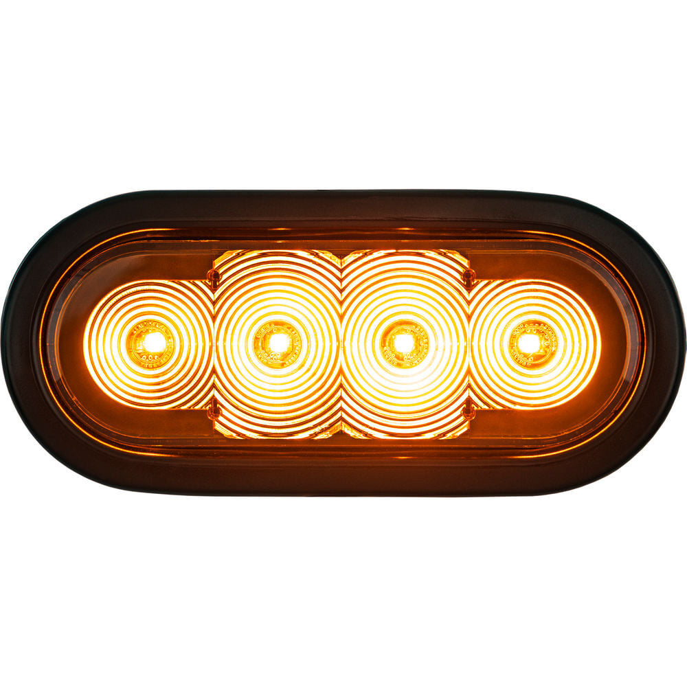 Buyers Products Company 6 Inch LED Oval Strobe Light with Amber LEDs and Amber Lens, large image number 1