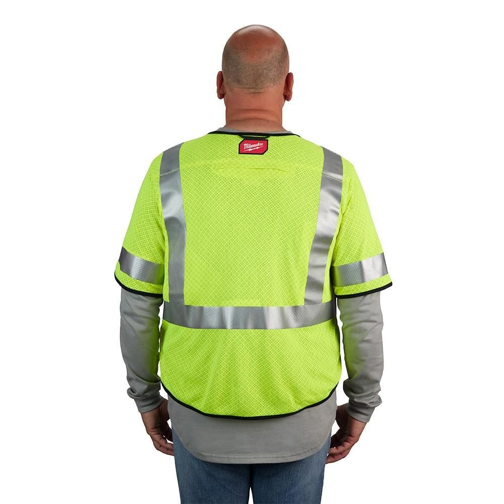 Milwaukee High Vis Safety Vest Yellow Class 3 Mesh AR/FR Cat 1 S/M, large image number 11