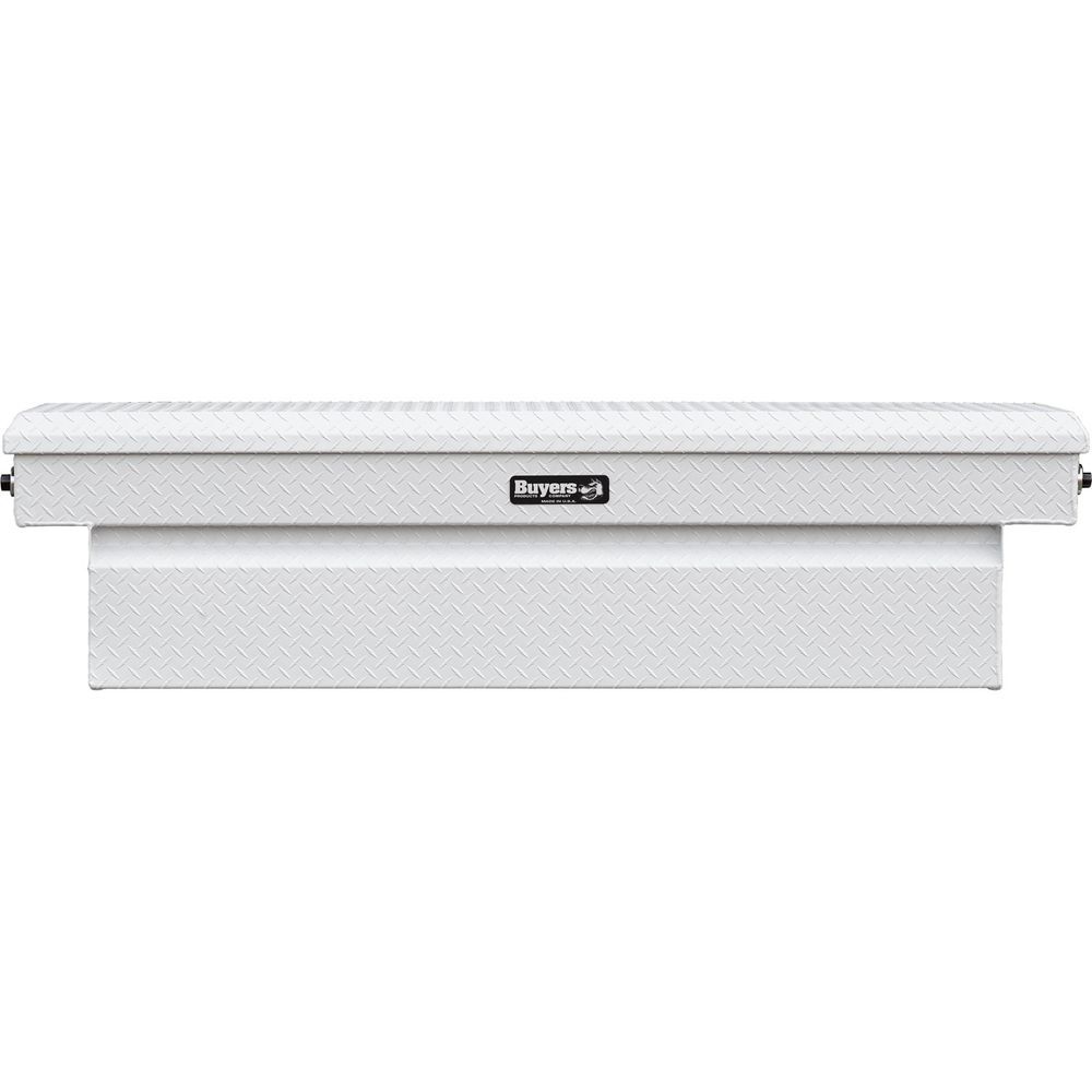 Buyers Products Company 18 x 20 x 71 Inch Diamond Tread Aluminum Crossover Truck Tool Box Gloss White, large image number 5