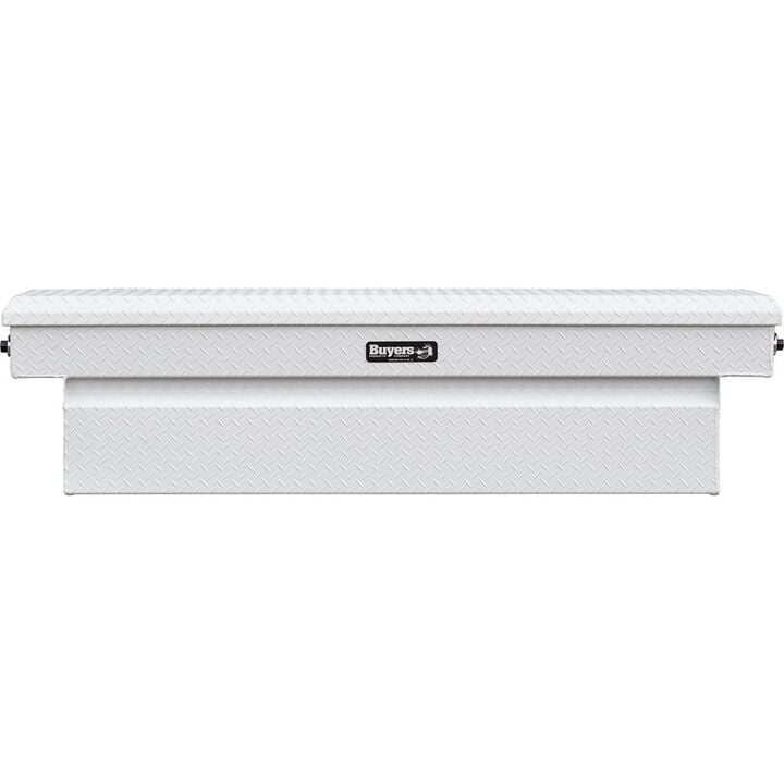 Buyers Products Company 18 x 20 x 71 Inch Diamond Tread Aluminum Crossover Truck Tool Box Gloss White, large image number 4