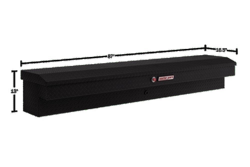 Weather Guard 87in Lo-Side Truck Tool Box Aluminum Textured Matte Black, large image number 5