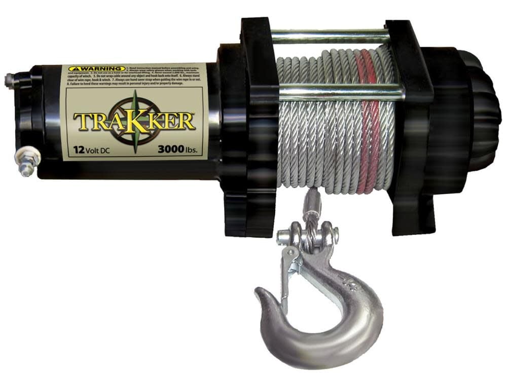 Keeper Electric Winch 3000 lb. Single Line Pull 12 V DC Black – KT3000