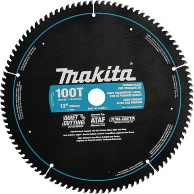 Makita Promotional 12 In. x 1 In. 100T Ultra-Coated Miter Saw Blade, large image number 0
