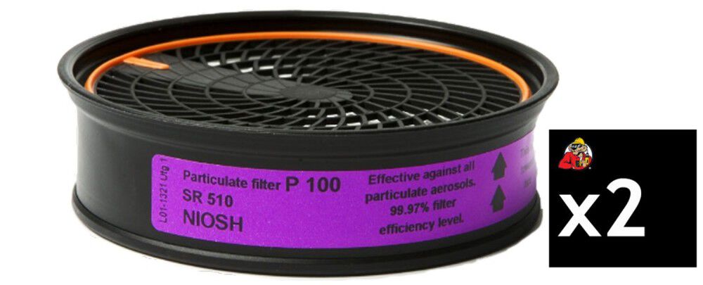 Sundstrom Safety SR510 Particulate Filter P100 H/E Pack of 2, large image number 1
