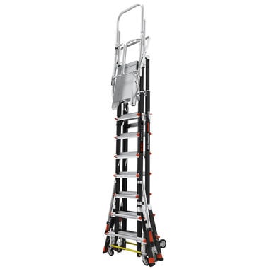 Little Giant Safety Cage Model 8 Ft. to 14 Ft. IAA FG with Wheel Lift and Ratchet Levelers, large image number 5