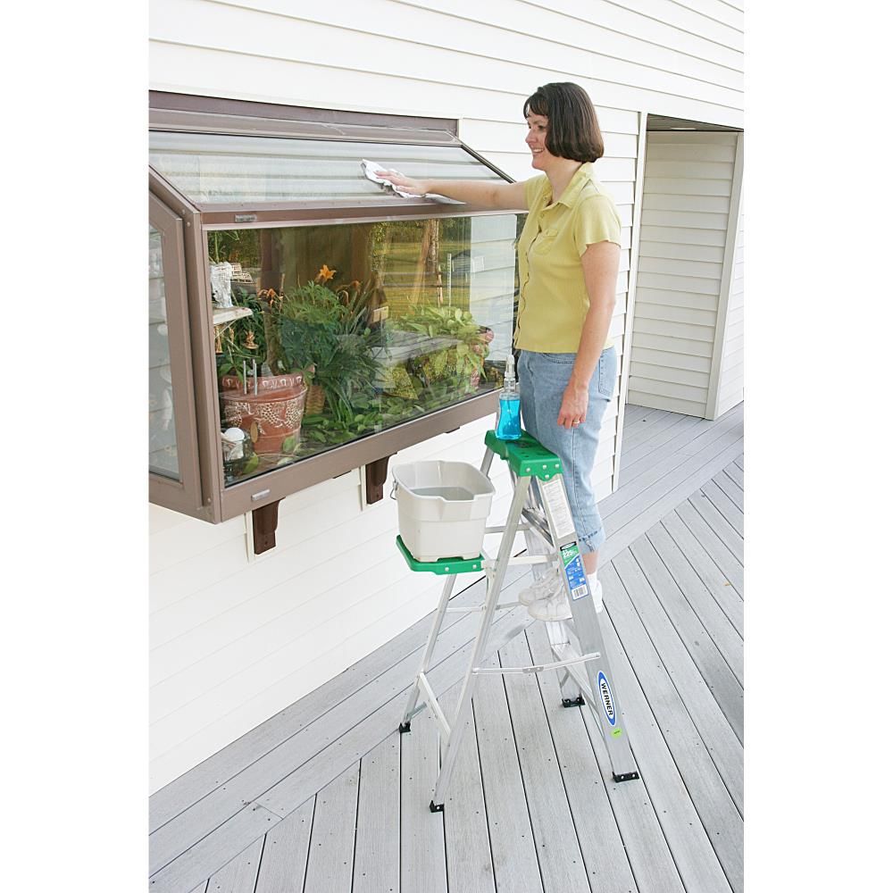 Werner 4 Ft Aluminum Type II Step Ladder, large image number 8