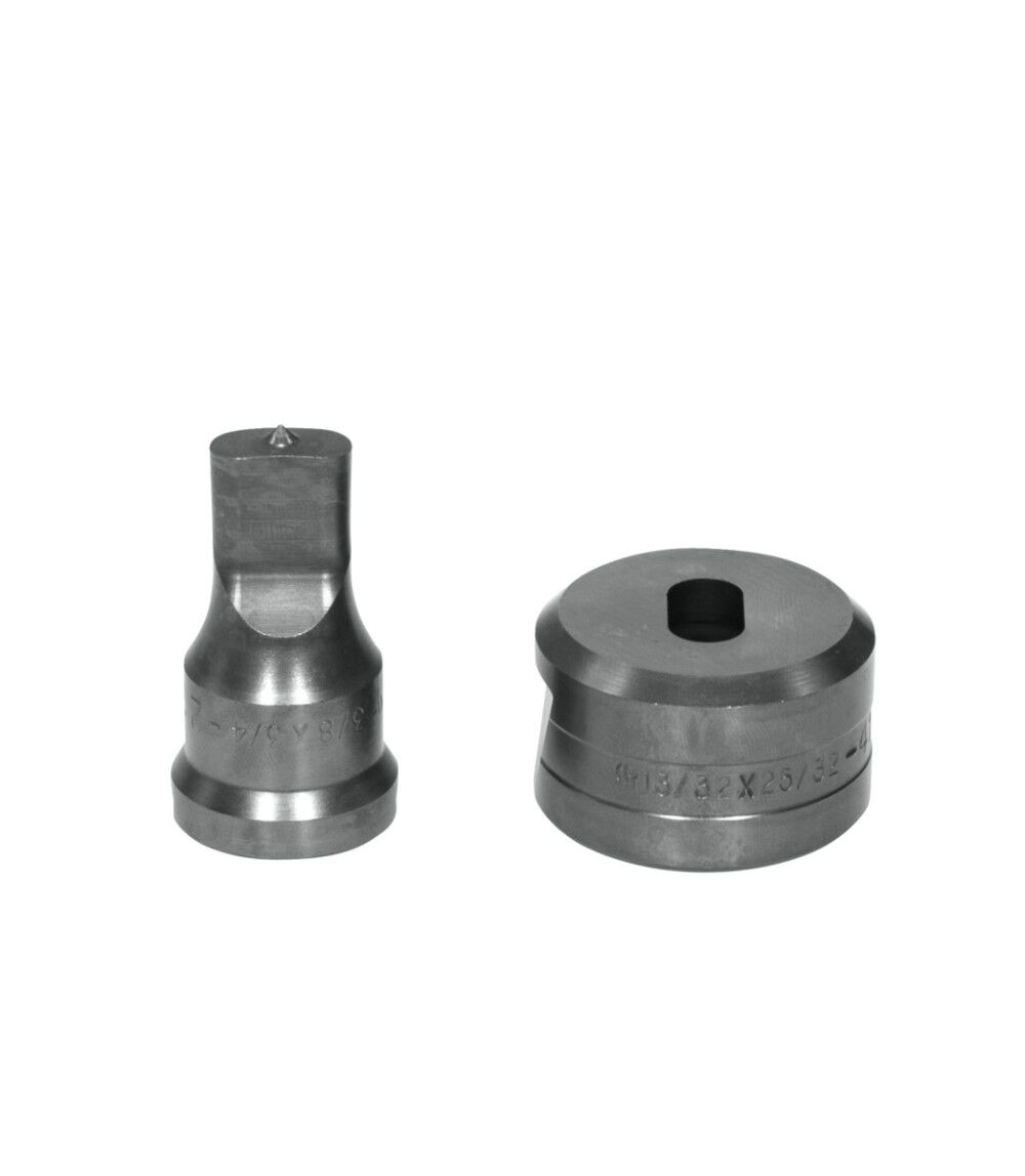 Edwards 3/8 x 3/4 Inch x 25/32 Inch Die Standard Oblong Punch & Die Set - ED9-PDOB3/8X3/4