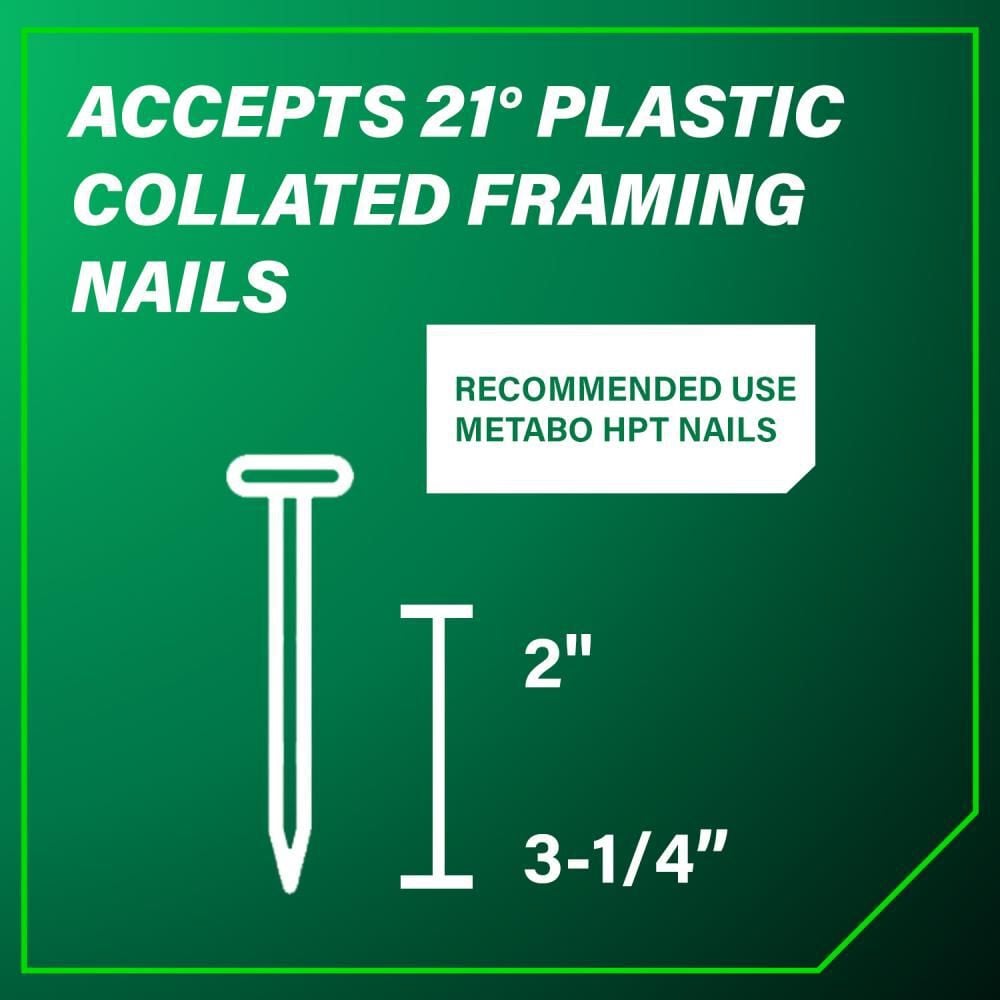 Metabo HPT 3 1/4in Framing Nailer Plastic Collated, large image number 11