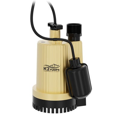 K2 Pumps Thermoplastic Sump Pump 1/3 HP with Piggyback Tethered Switch, large image number 6
