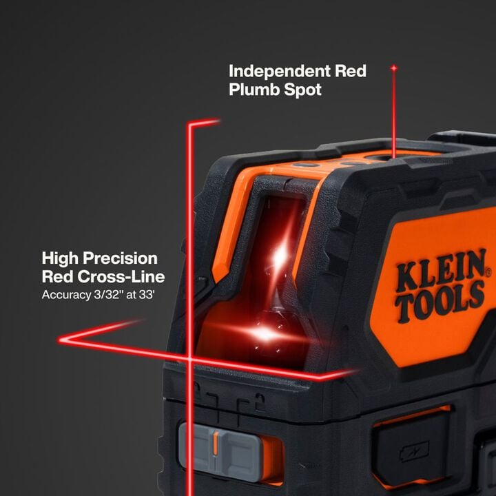 Klein Tools Self-Leveling Red Cross-Line Laser Level with Red Plumb Spot, large image number 2