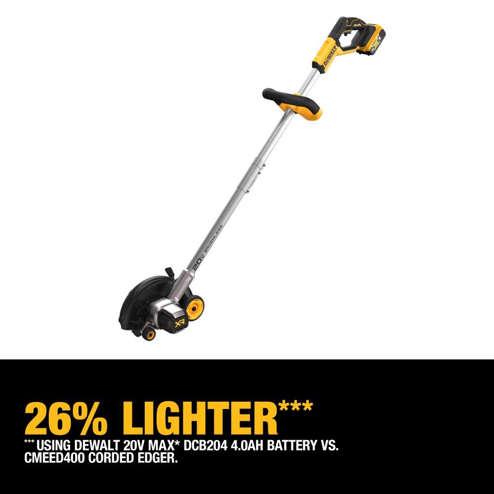 DEWALT 20V MAX Brushless Cordless Edger 4Ah Kit DCED400M1 Acme Tools