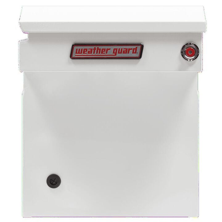 Weather Guard Saddle Truck Tool Box Steel Full Deep White, large image number 3