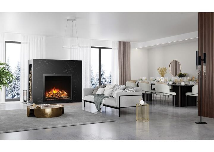 Napoleon Elevation Electric 42 Inch Single-Sided Built-In Fireplace Black, large image number 4