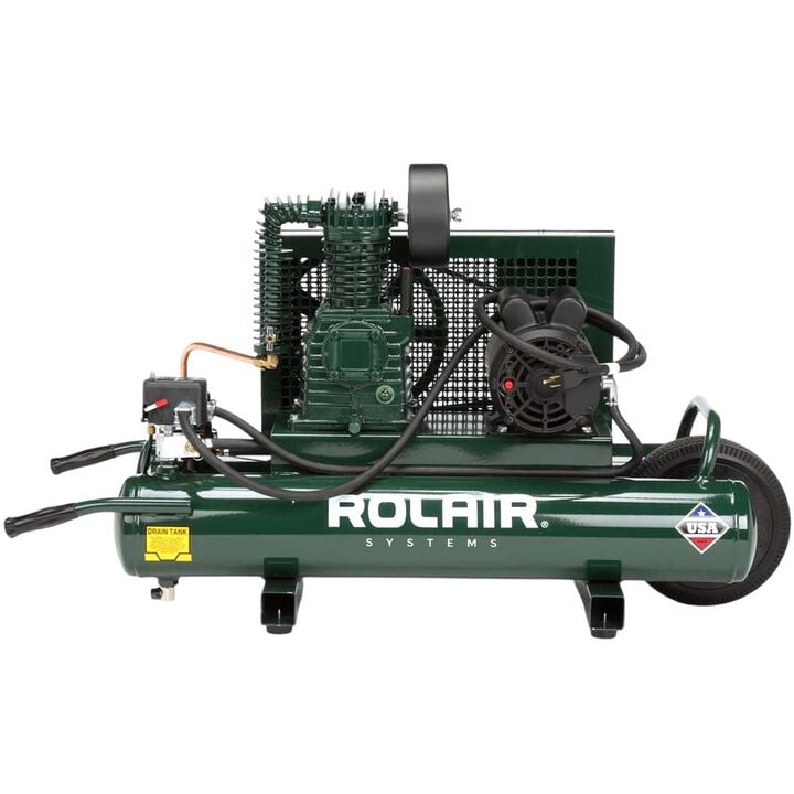 Rolair 9 Gallon Twin Tank Compressor with Dual Controls